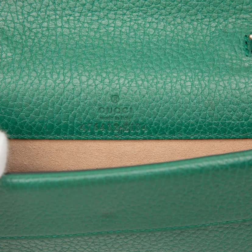 Gucci Mini Leather Dionysus Crossbody Green Leather Very good condition - Box View