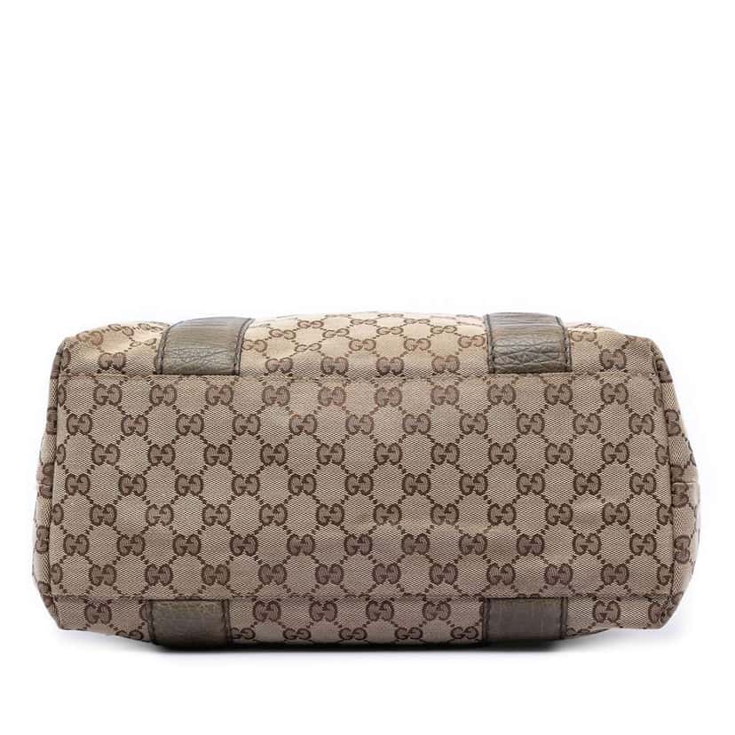 Gucci Large GG Canvas Bamboo Libeccio Tote Beige Canvas Very good condition - Inside View