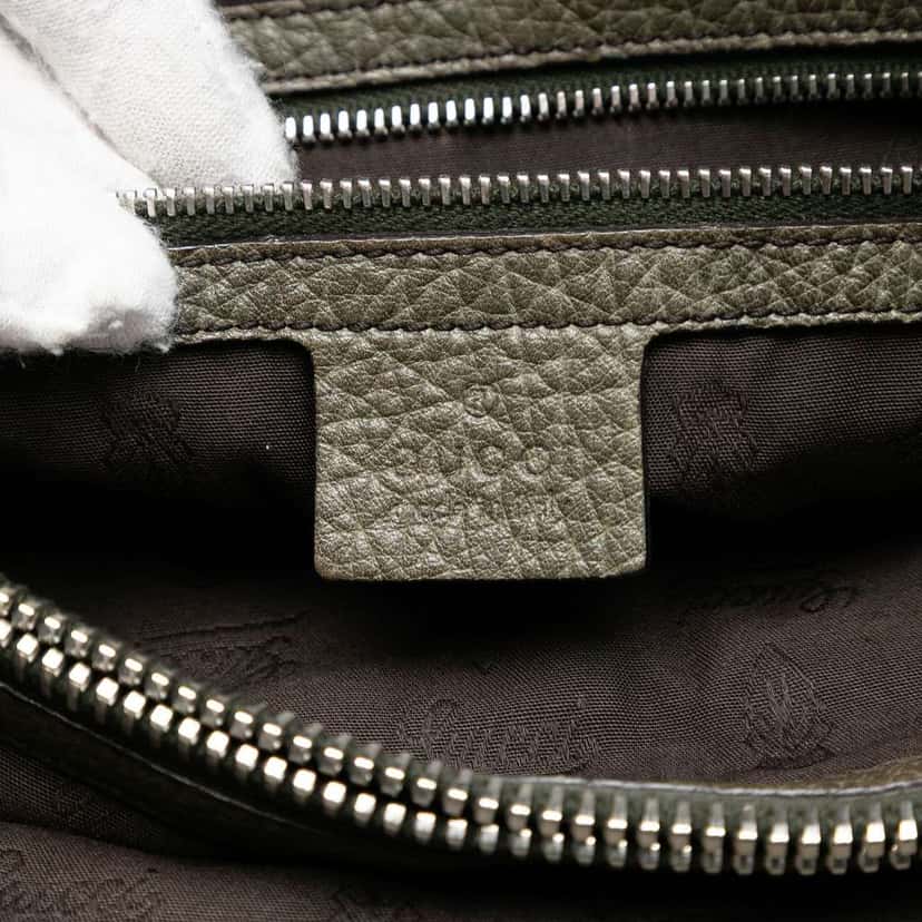 Gucci Large GG Canvas Bamboo Libeccio Tote Beige Canvas Very good condition - Box View