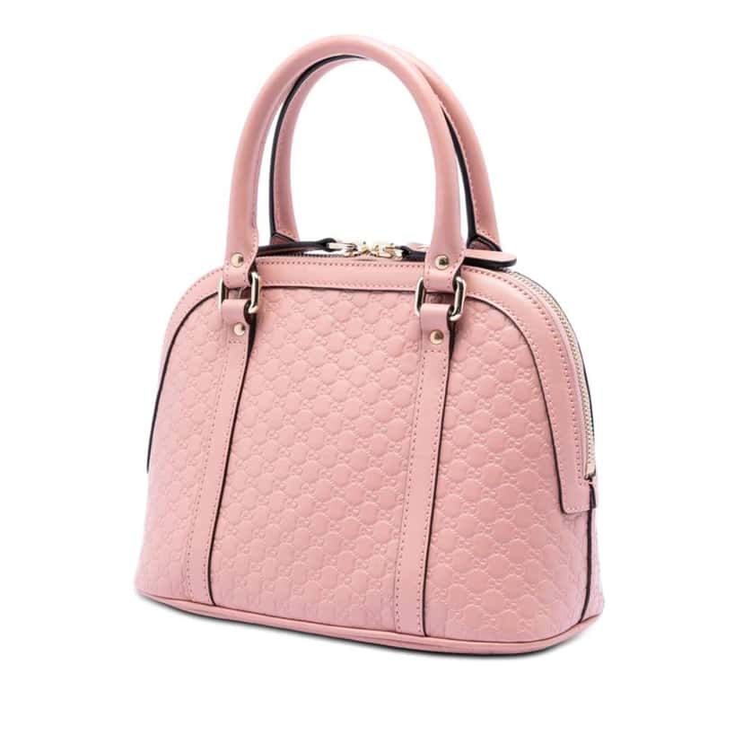 Gucci Mini Microguccissima Dome Satchel Pink Leather Very good condition - Back View