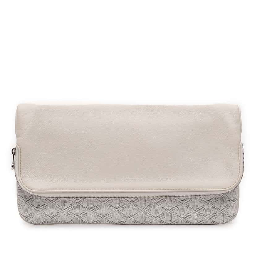 Goyard Goyardine Sainte Marie MM White Canvas Very good condition - Front View