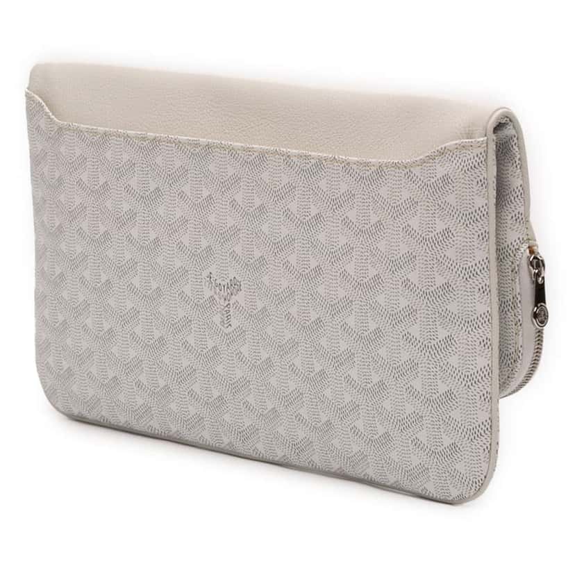 Goyard Goyardine Sainte Marie MM White Canvas Very good condition - Back View
