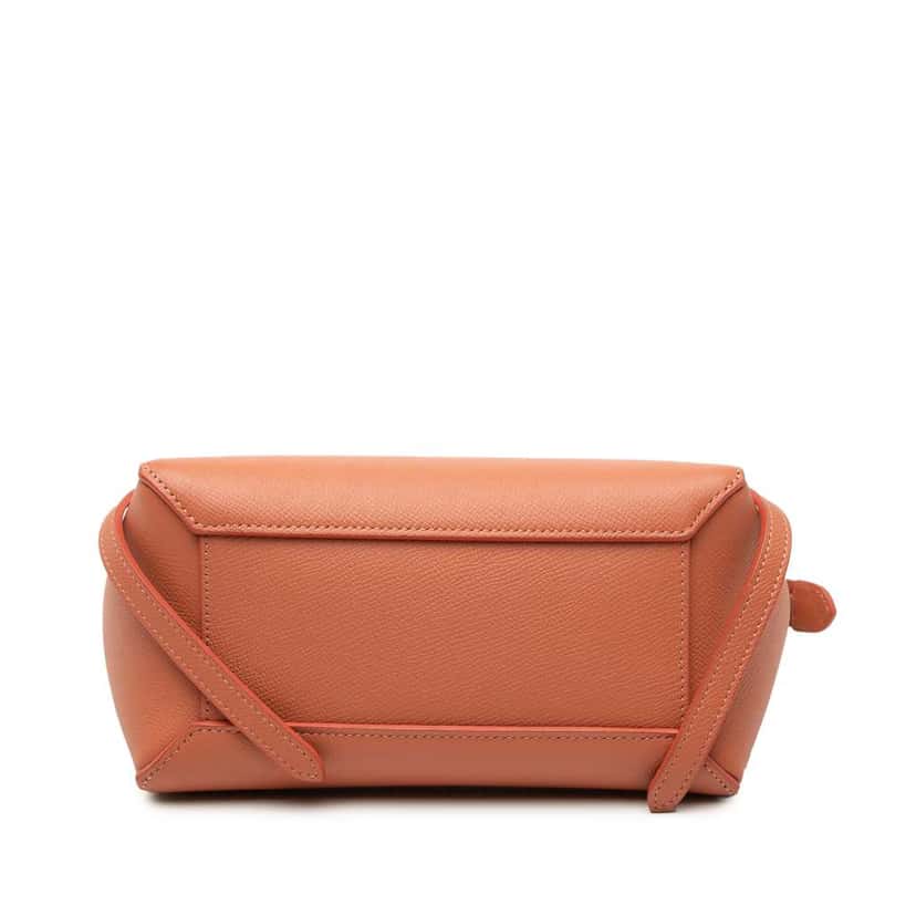 Celine Nano Grained Calfskin Belt Bag Orange Leather Very good condition - Inside View