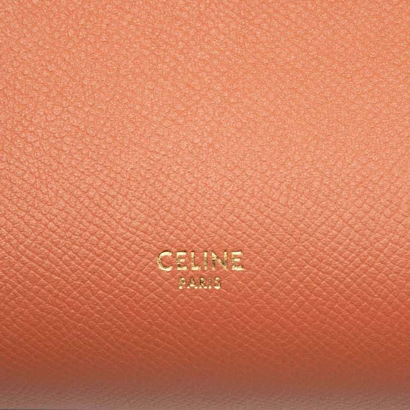 Celine Nano Grained Calfskin Belt Bag Orange Leather Very good condition - Box View