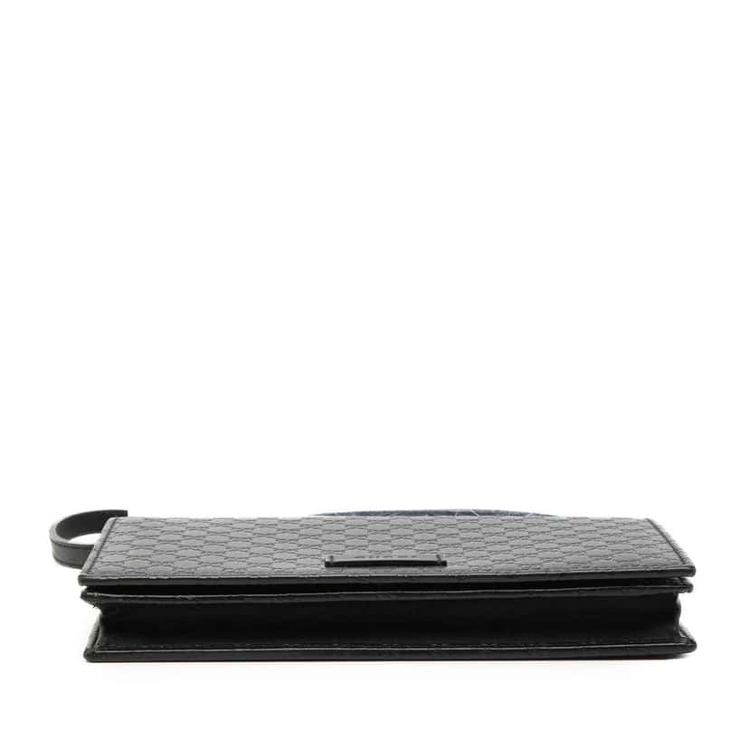 Gucci Microguccissima Wallet on Strap Black Leather Very good condition - Inside View