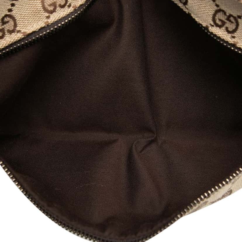 Gucci GG Canvas Web Double Pocket Belt Bag Beige Very good condition - Model View