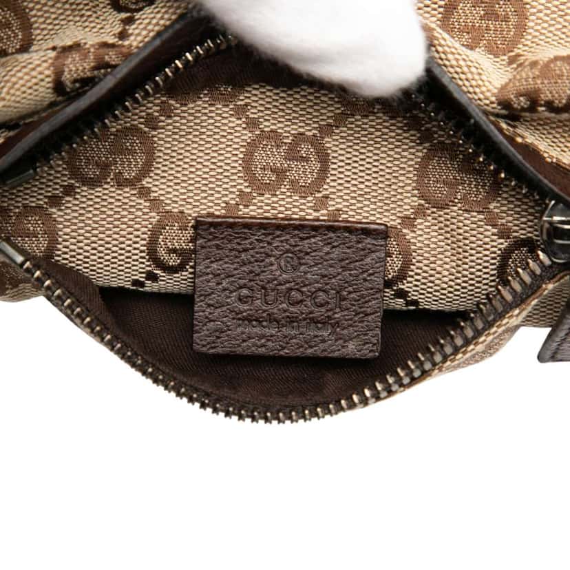 Gucci GG Canvas Web Double Pocket Belt Bag Beige Very good condition - Box View