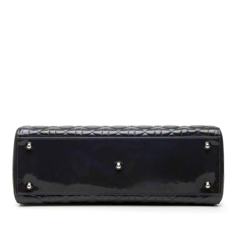 Dior Large Patent Cannage Lady Dior Purple Leather Very good condition - Inside View