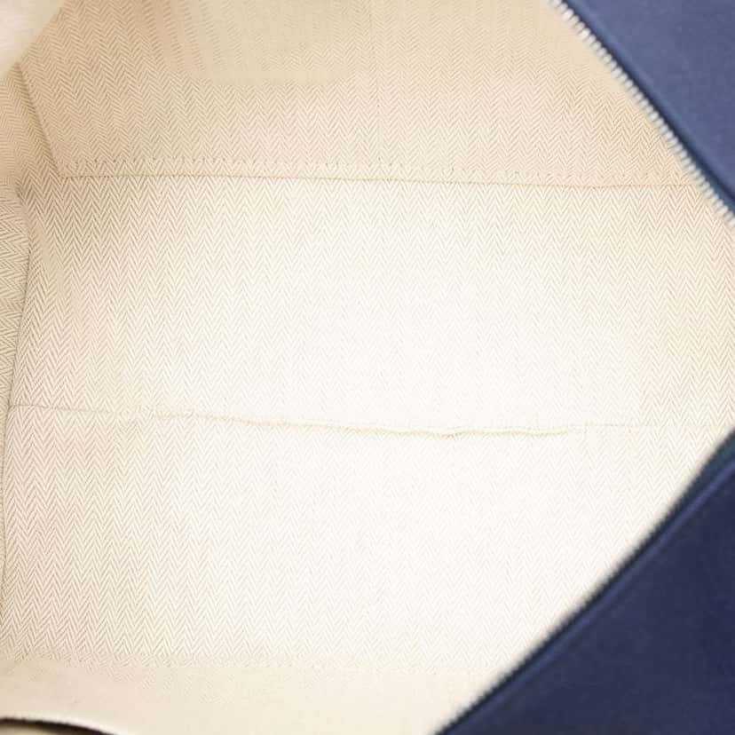 Hermès Large Toile Bride A Brac H Pavillon Case Blue Canvas Very good condition - Model View