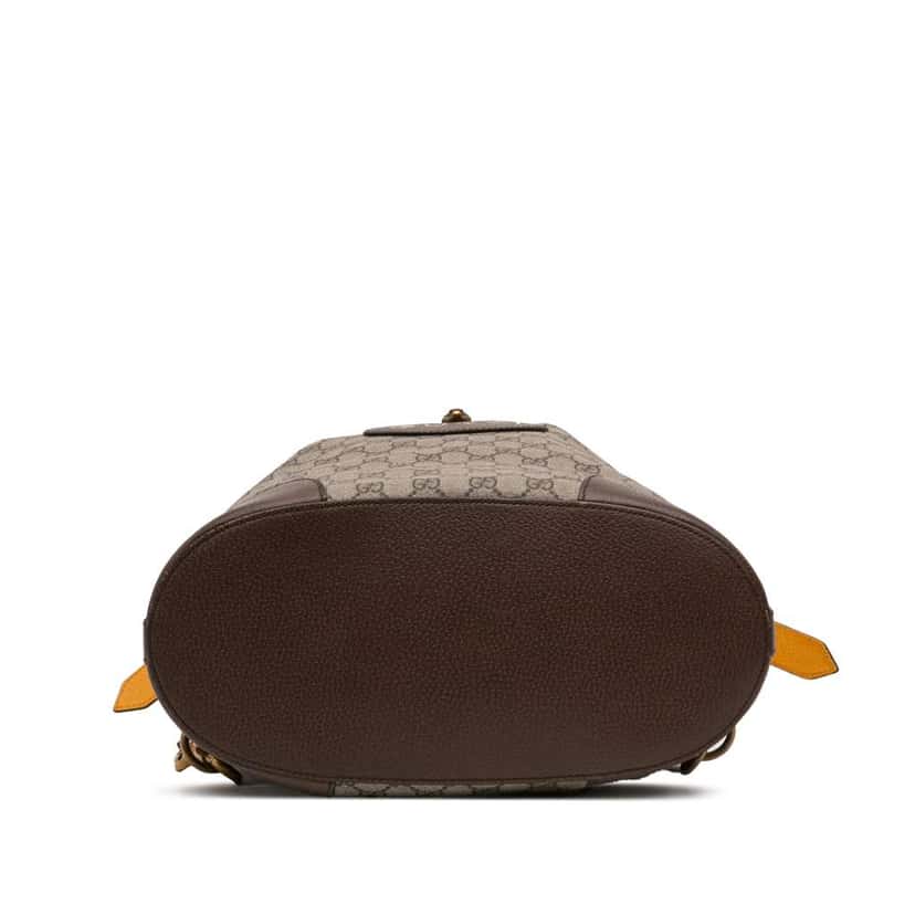 Gucci GG Supreme Web Neo Vintage Drawstring Bucket Bag Beige Canvas Good condition - Inside View