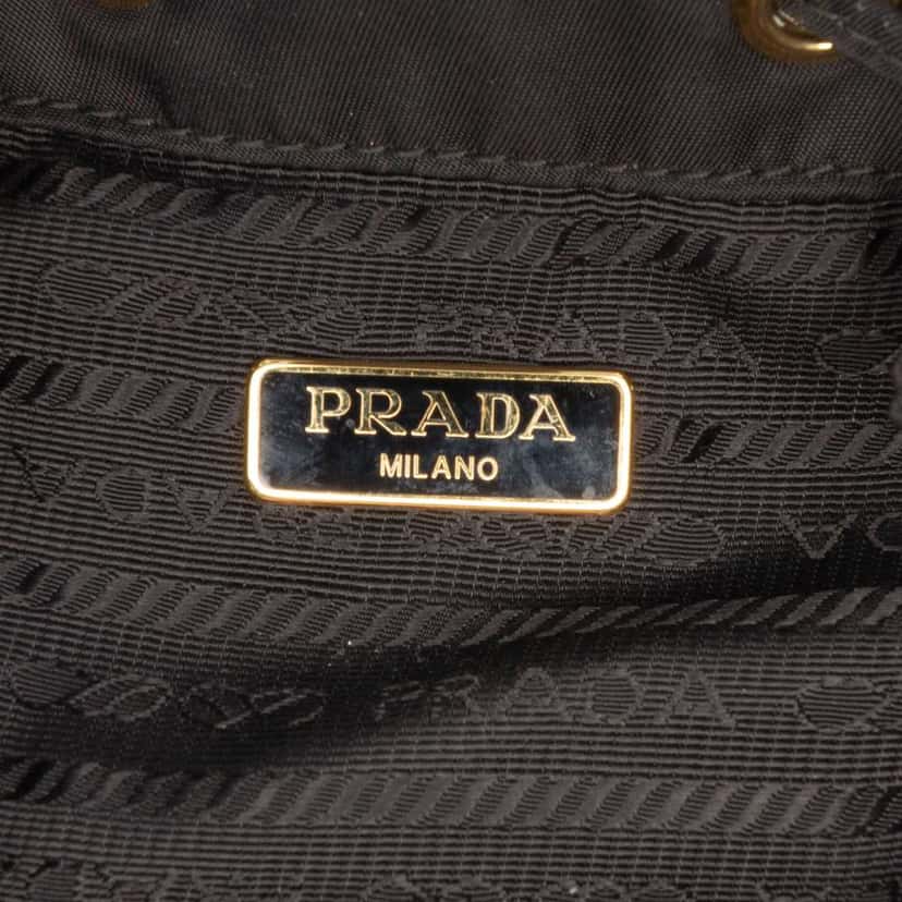 Prada Re Nylon Duet Bucket Bag Black Very good condition - Box View