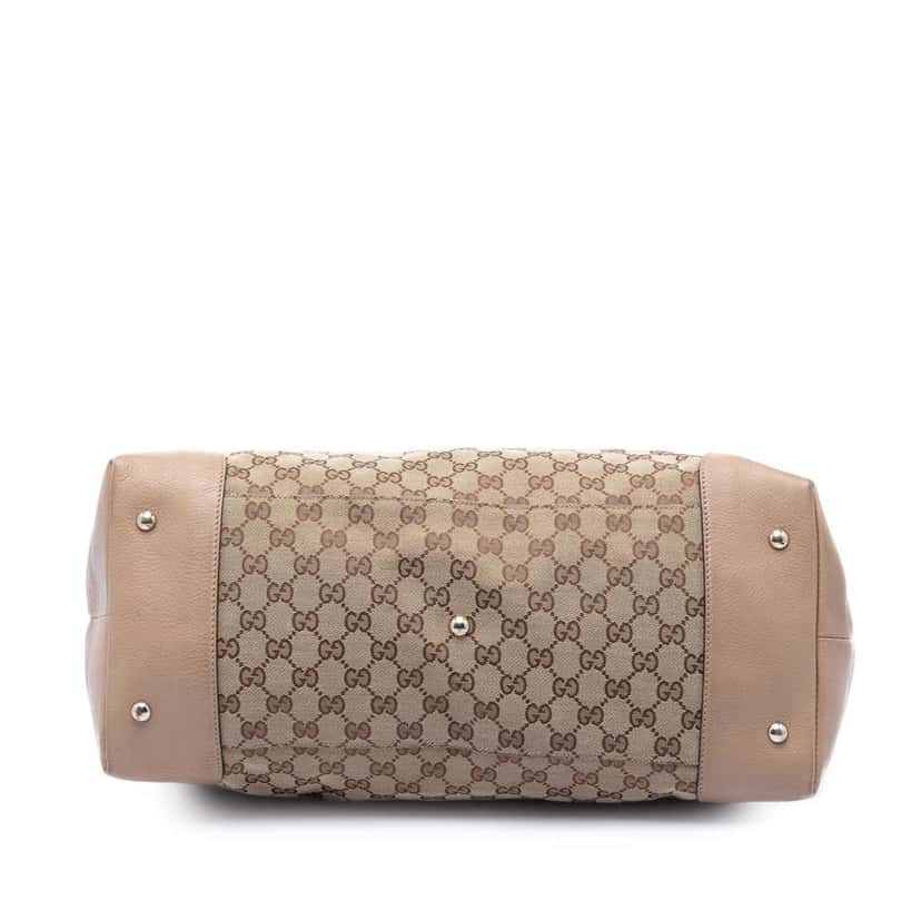 Gucci GG Canvas Web Dressage Tote Beige Canvas Very good condition - Inside View