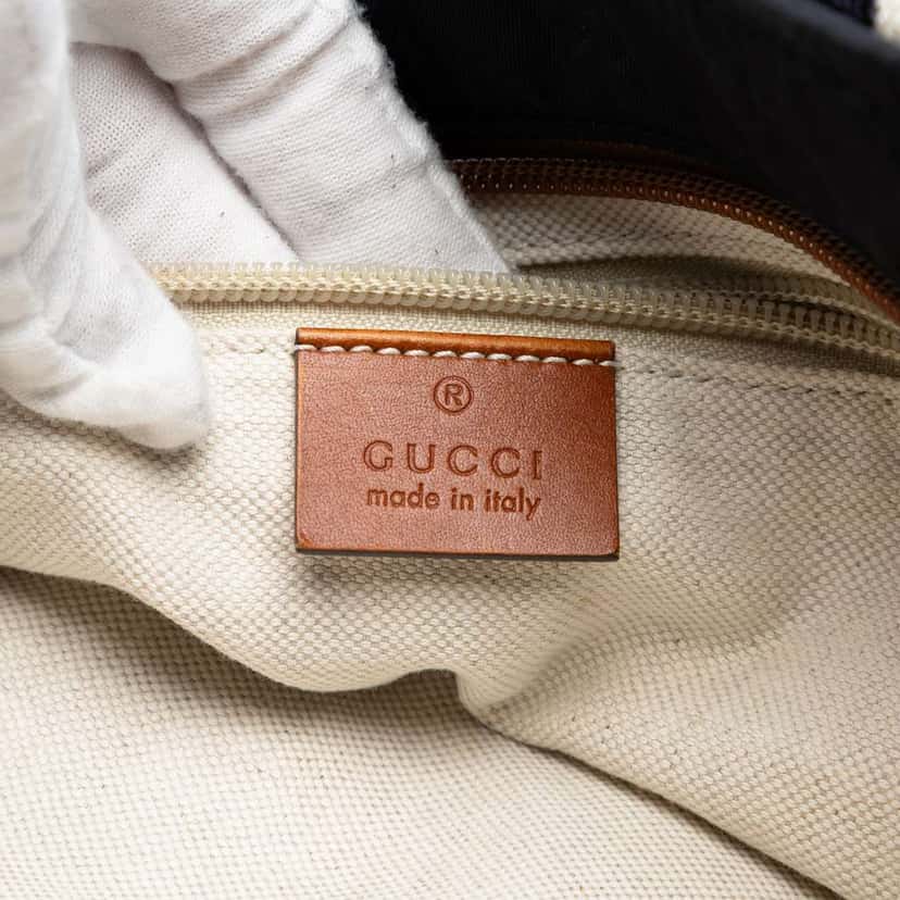 Gucci GG Nylon Web Tote Black Very good condition - Box View