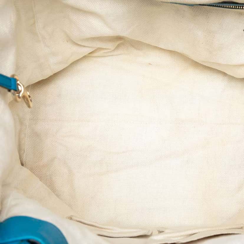 Gucci Medium Leather Soho Cellarius Tote Blue Leather Very good condition - Model View