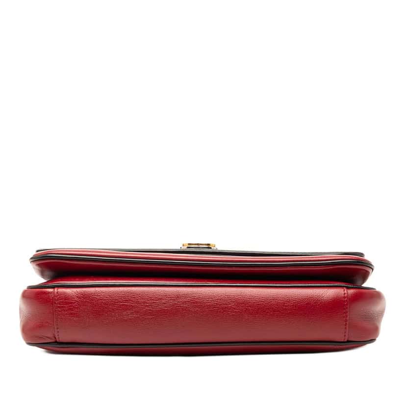 Gucci Small Leather Marina Chain Shoulder Bag Red Leather Very good condition - Inside View