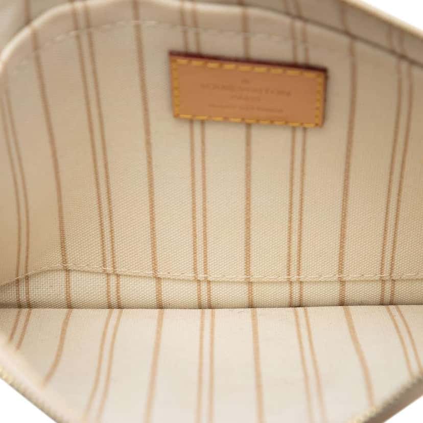 Louis Vuitton Damier Azur Neverfull MM Pouch White Very good condition - Model View