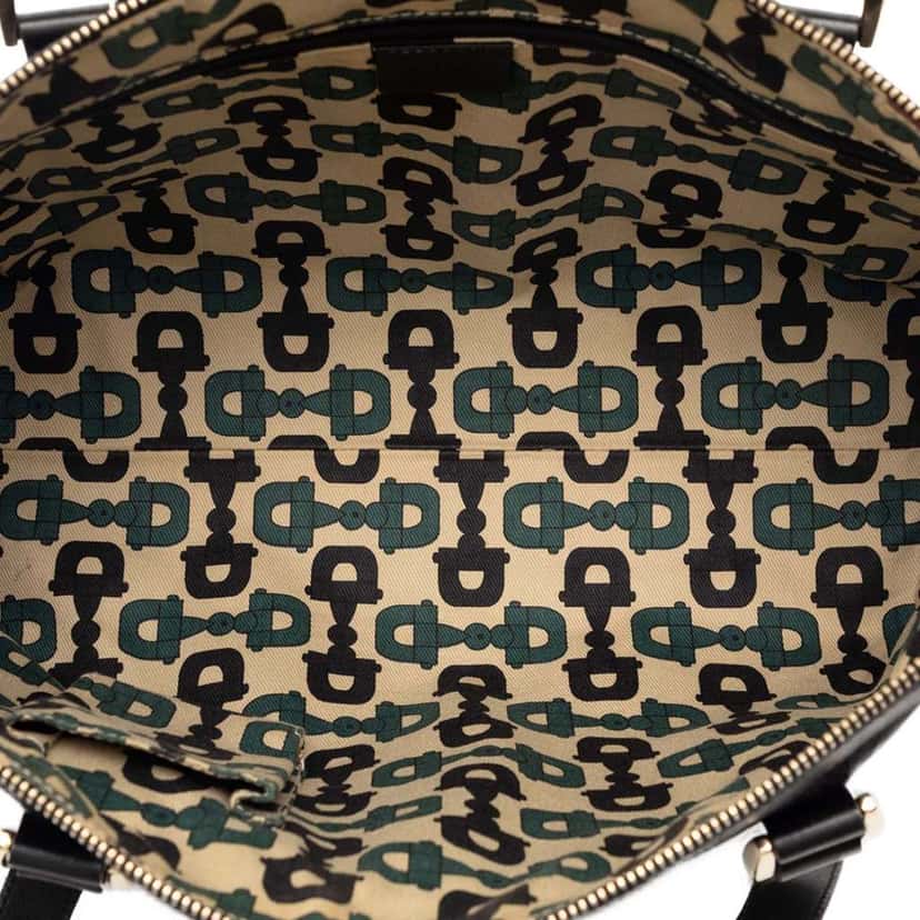 Gucci Guccissima Abbey D Ring Tote Black Leather Good condition - Model View