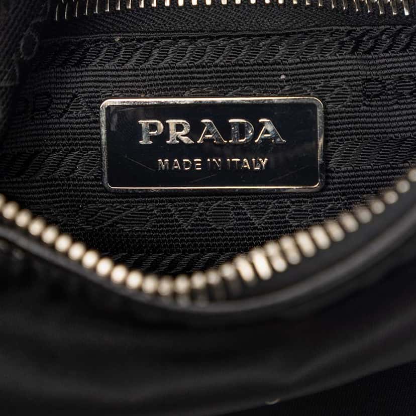 Prada Tessuto Braided Handbag Black Very good condition - Box View