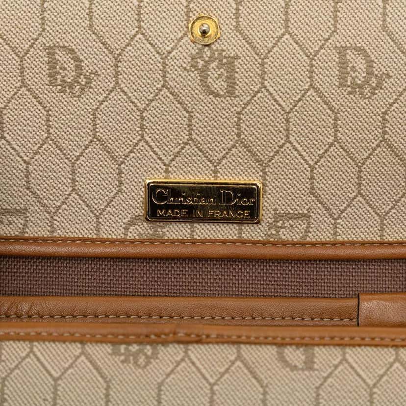 Dior Honeycomb Coated Canvas Crossbody Beige Very good condition - Box View