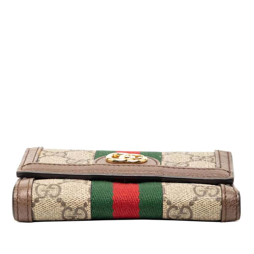 Gucci GG Supreme Web Ophidia Trifold Wallet Beige Canvas Very good condition - Inside View