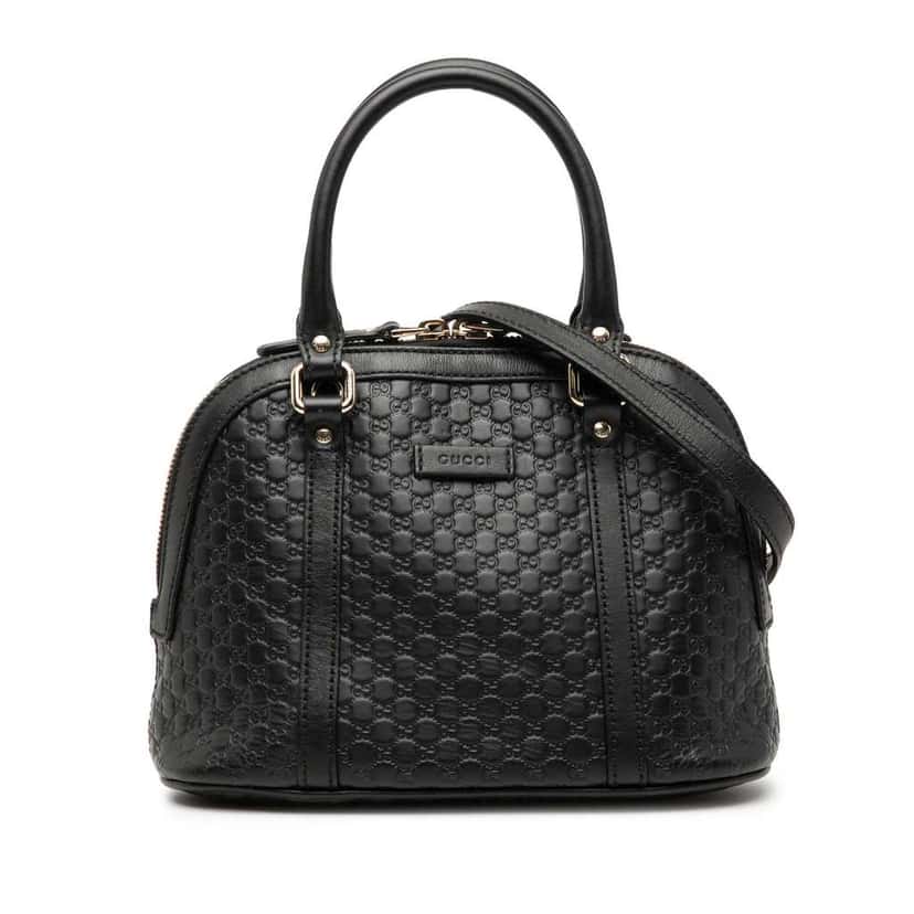 Gucci Mini Microguccissima Dome Satchel Blue Leather Very good condition - Front View