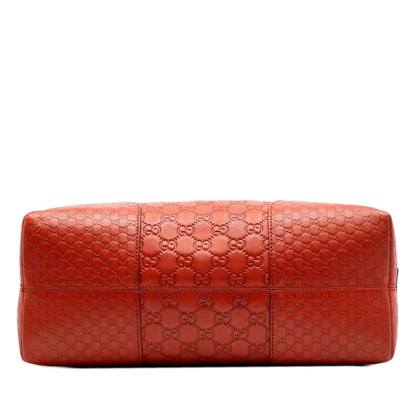 Gucci Medium Guccissima Bree Dome Tote Orange Leather Very good condition - Inside View