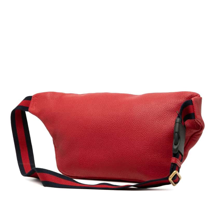 Gucci Leather Logo Belt Bag Red Leather Very good condition - Back View