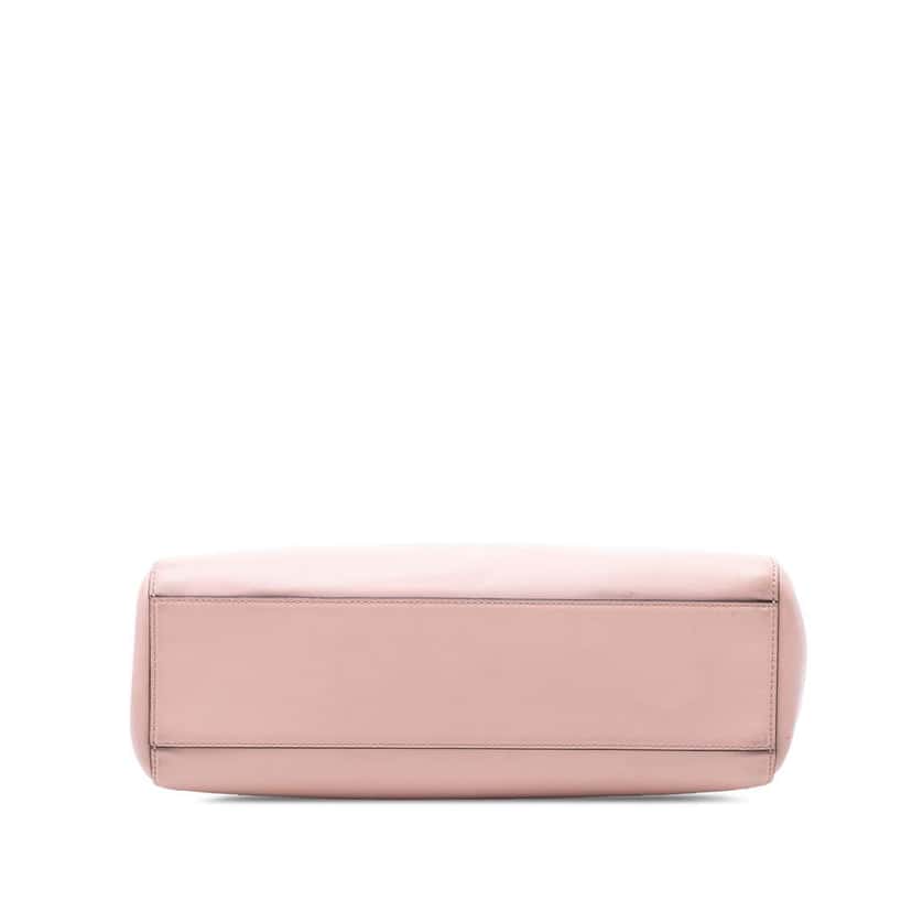 Gucci Medium Leather Bamboo Nymphaea Satchel Pink Leather Very good condition - Inside View