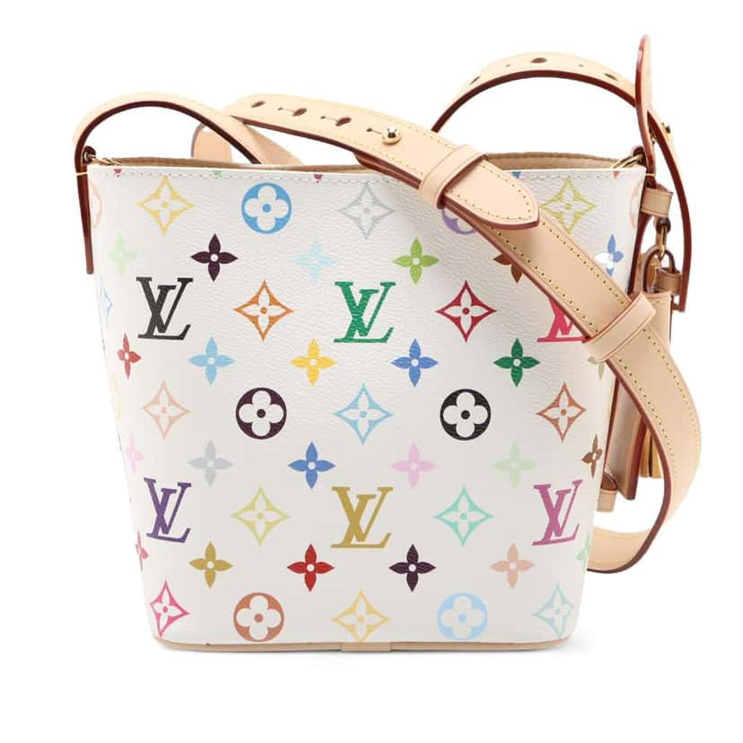 Louis Vuitton Takashi Murakami Monogram Multicolore All In One BB White Very good condition - Front View