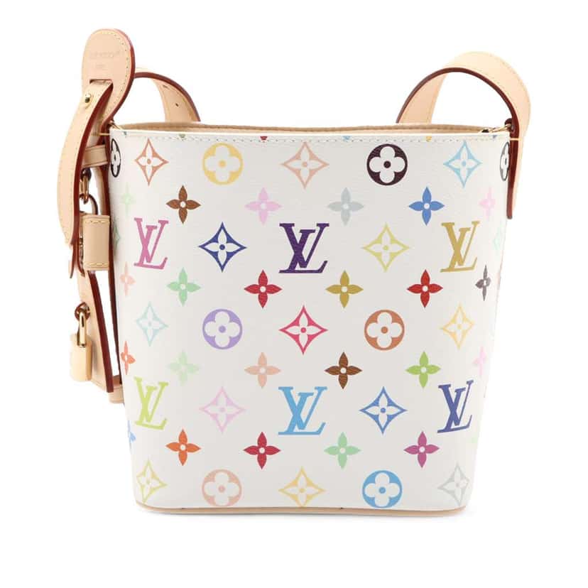 Louis Vuitton Takashi Murakami Monogram Multicolore All In One BB White Very good condition - Back View
