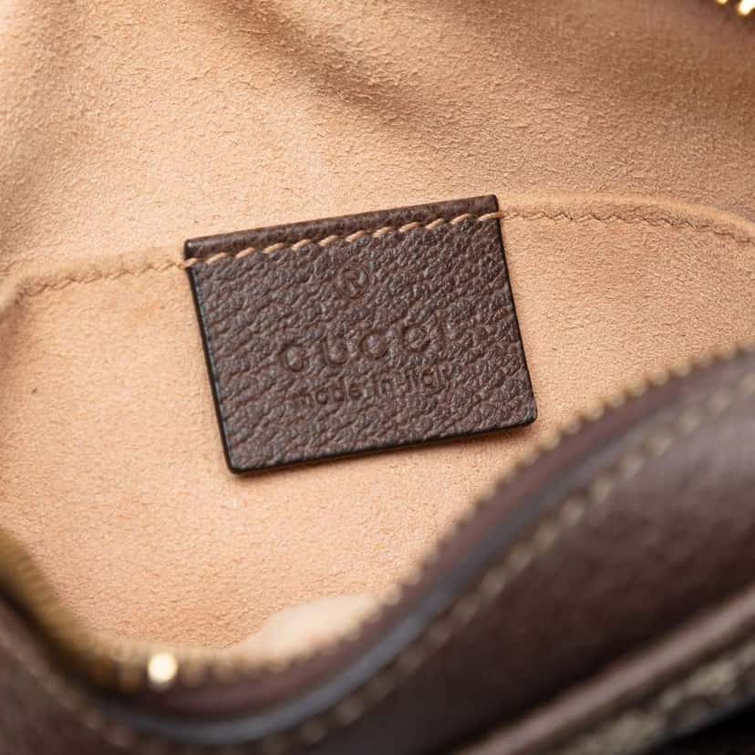 Gucci Mini GG Supreme Web Ophidia Crossbody Beige Canvas Very good condition - Box View