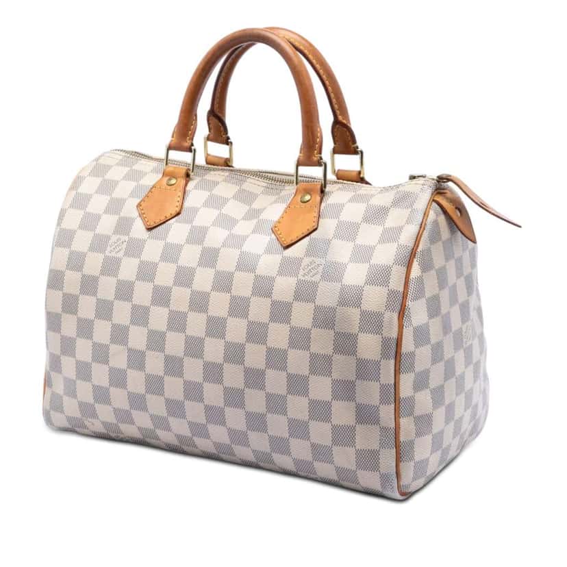 Louis Vuitton Damier Azur Speedy 30 White Very good condition - Back View