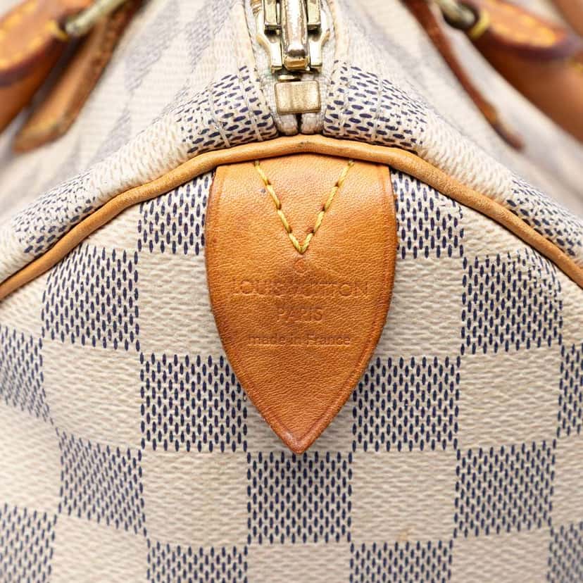 Louis Vuitton Damier Azur Speedy 30 White Very good condition - Box View