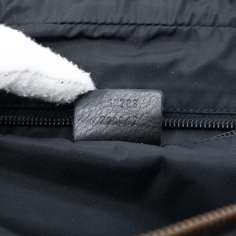 Gucci Guccissima Trimmed Nylon Crossbody Black Very good condition - Box View