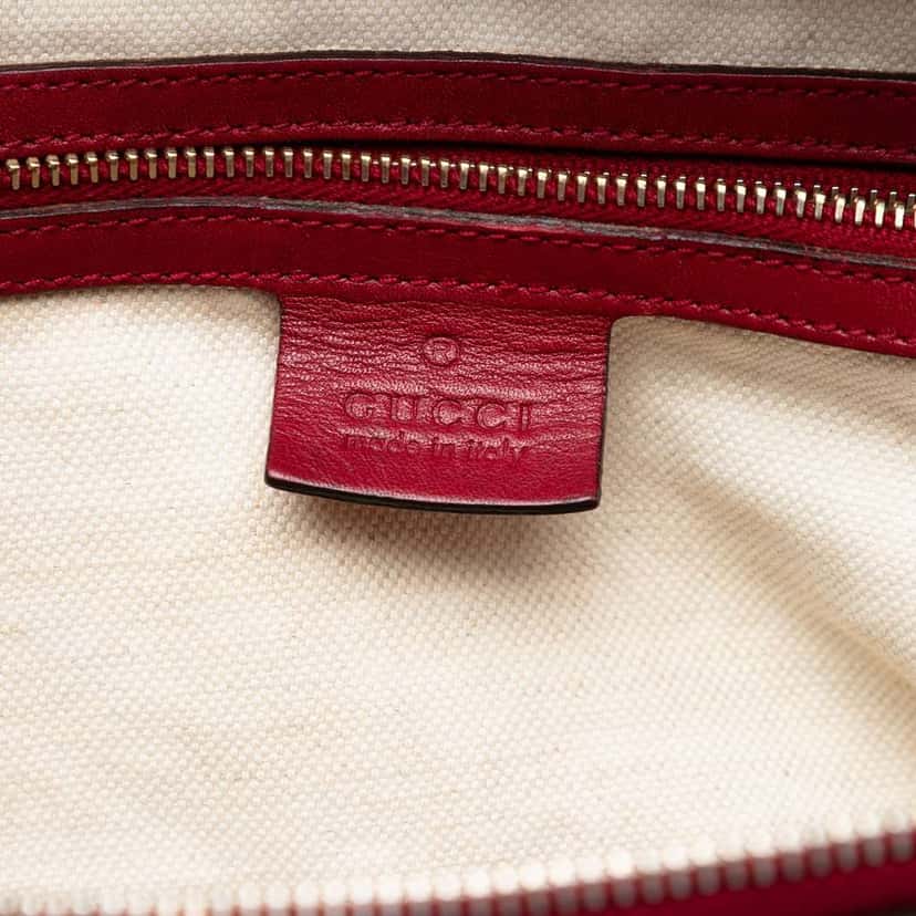 Gucci Guccissima Lovely Tote Red Leather Good condition - Box View