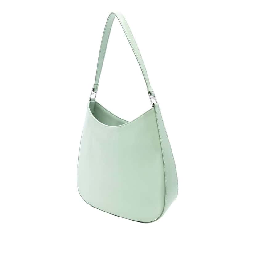 Prada Spazzolato Leather Cleo Shoulder Bag Green Leather Very good condition - Back View