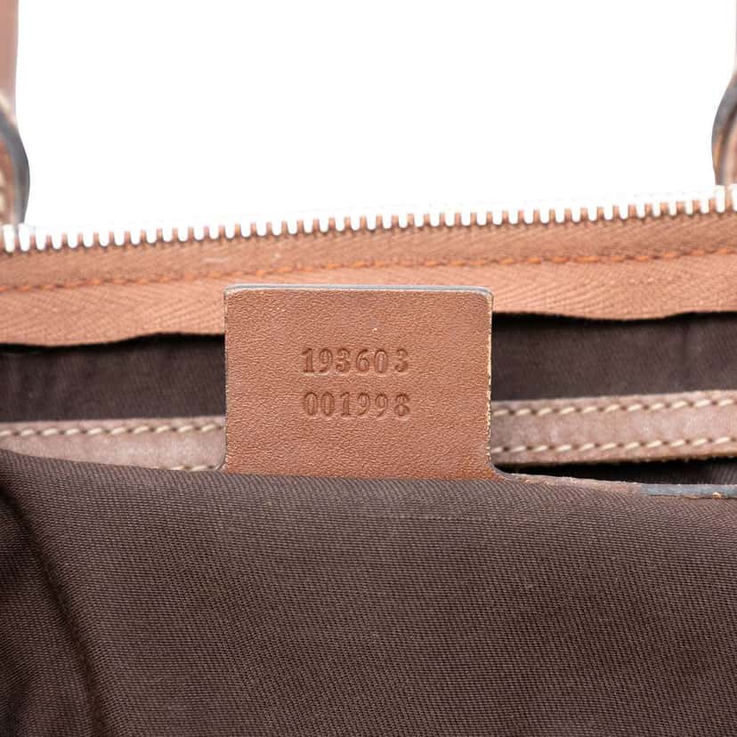 Gucci Medium GG Supreme Joy Boston Bag White Canvas Very good condition - Box View