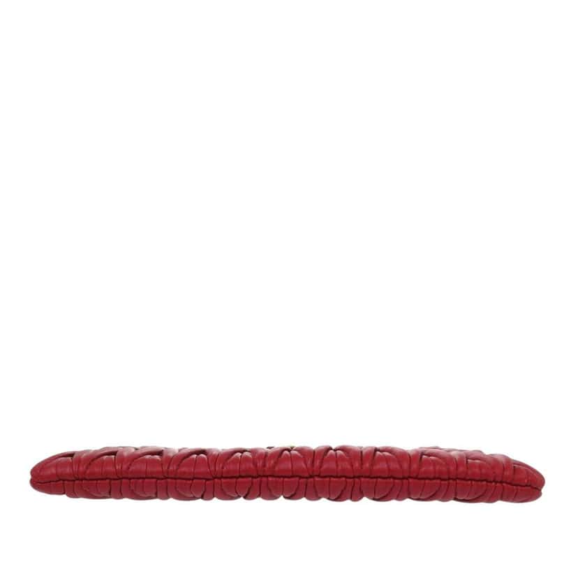 Miu Miu Matelasse Nappa Convertible Shoulder Bag Red Leather Very good condition - Inside View