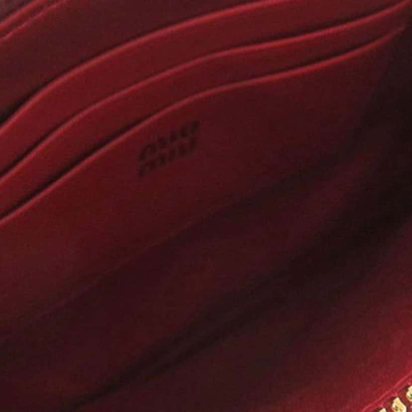 Miu Miu Matelasse Nappa Convertible Shoulder Bag Red Leather Very good condition - Model View