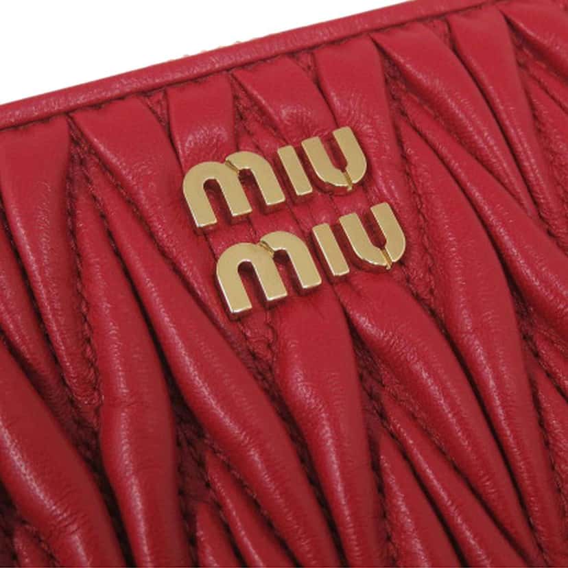 Miu Miu Matelasse Nappa Convertible Shoulder Bag Red Leather Very good condition - Box View