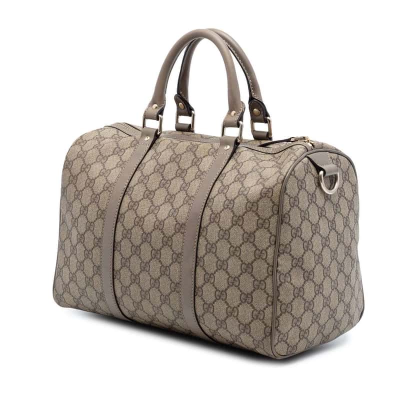 Gucci Medium GG Supreme Joy Boston Bag Beige Canvas Very good condition - Back View