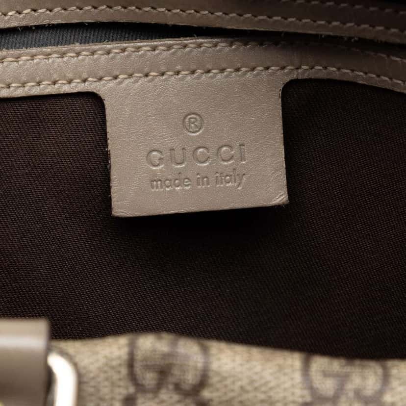 Gucci Medium GG Supreme Joy Boston Bag Beige Canvas Very good condition - Box View