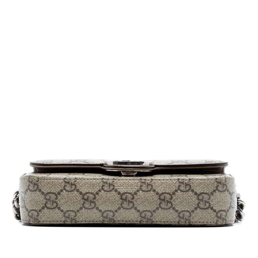 Gucci Mini GG Supreme Petite GG Crossbody Beige Canvas Very good condition - Inside View