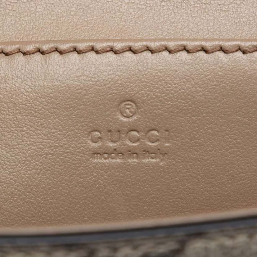 Gucci Mini GG Supreme Petite GG Crossbody Beige Canvas Very good condition - Box View