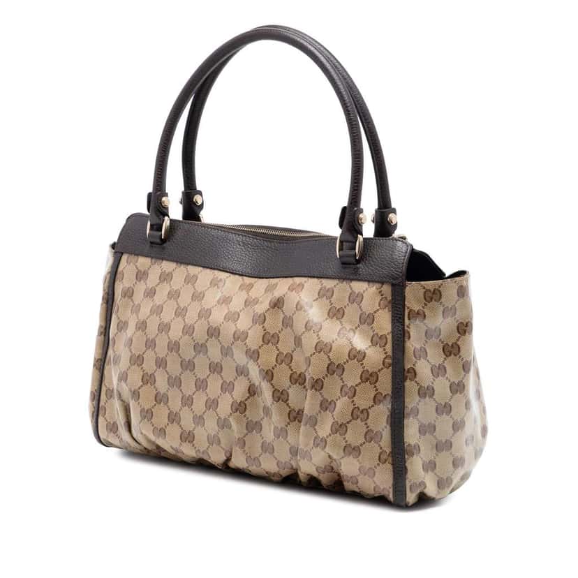 Gucci GG Crystal Abbey D Ring Tote Beige Canvas Very good condition - Back View