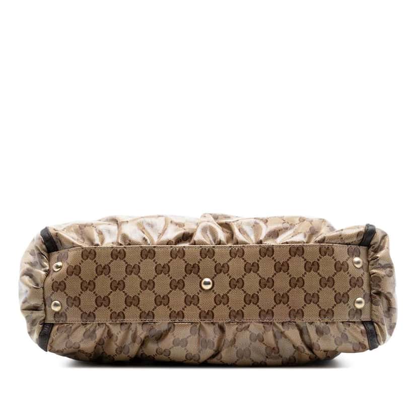 Gucci GG Crystal Abbey D Ring Tote Beige Canvas Very good condition - Inside View