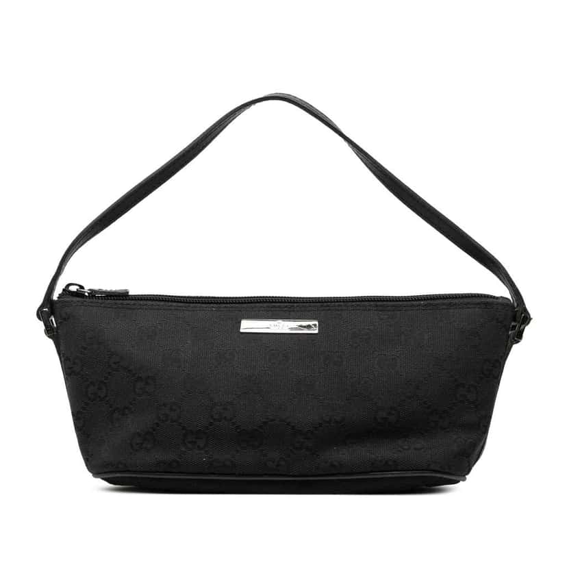 Gucci GG Canvas Boat Black Canvas Very good condition - Front View