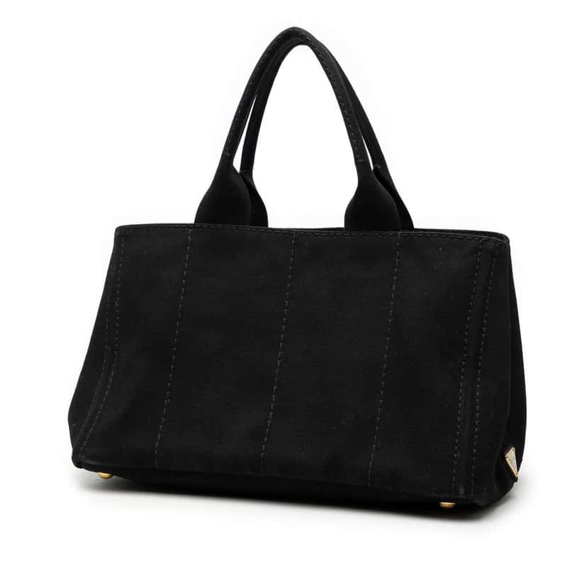 Prada Canvas Canapa Logo Satchel Black Canvas Very good condition - Back View