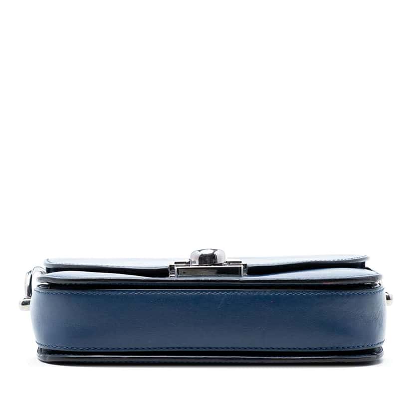 Prada Glace Calf Arcade Crossbody Blue Leather Very good condition - Inside View