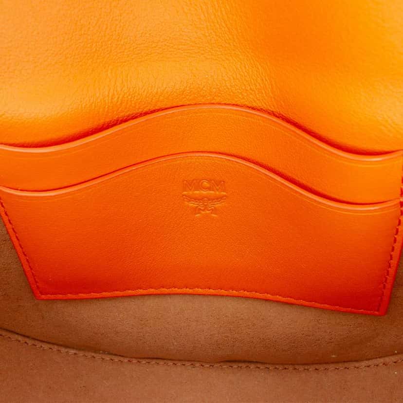 Mcm Mini Leather Patricia Convertible Crossbody Orange Leather Very good condition - Box View